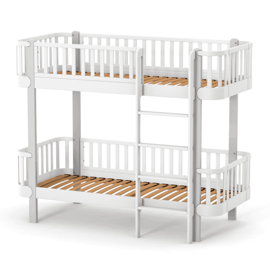 Patrová postel pro Teenagery Zukko 190 Gekko Kids, Bílá / Šedá